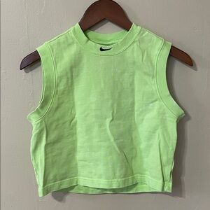 Nike Vibrant Green Sleeveless Top 100% cotton